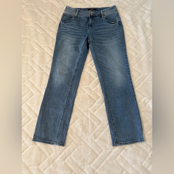 Hudson Straight Leg Jeans W/Back Pocket Flaps Classic Blue Denim - Picture 6 of 9